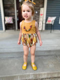 Fall Print Penelope Romper (ANY SLEEVE, SHORT PANTS)