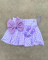 Plaid coordinating Solids Bows